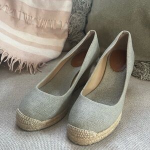 J. Crew Women's Espadrille Wedge Shoes - Silver Gray